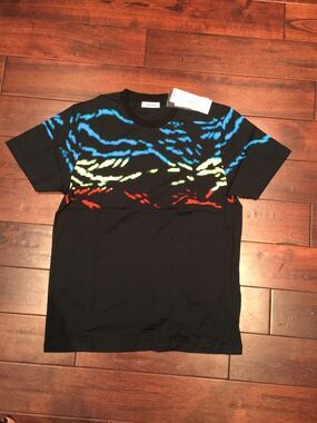 TIM COPPENS T-Shirt waves abstract graphic Tee L NWT